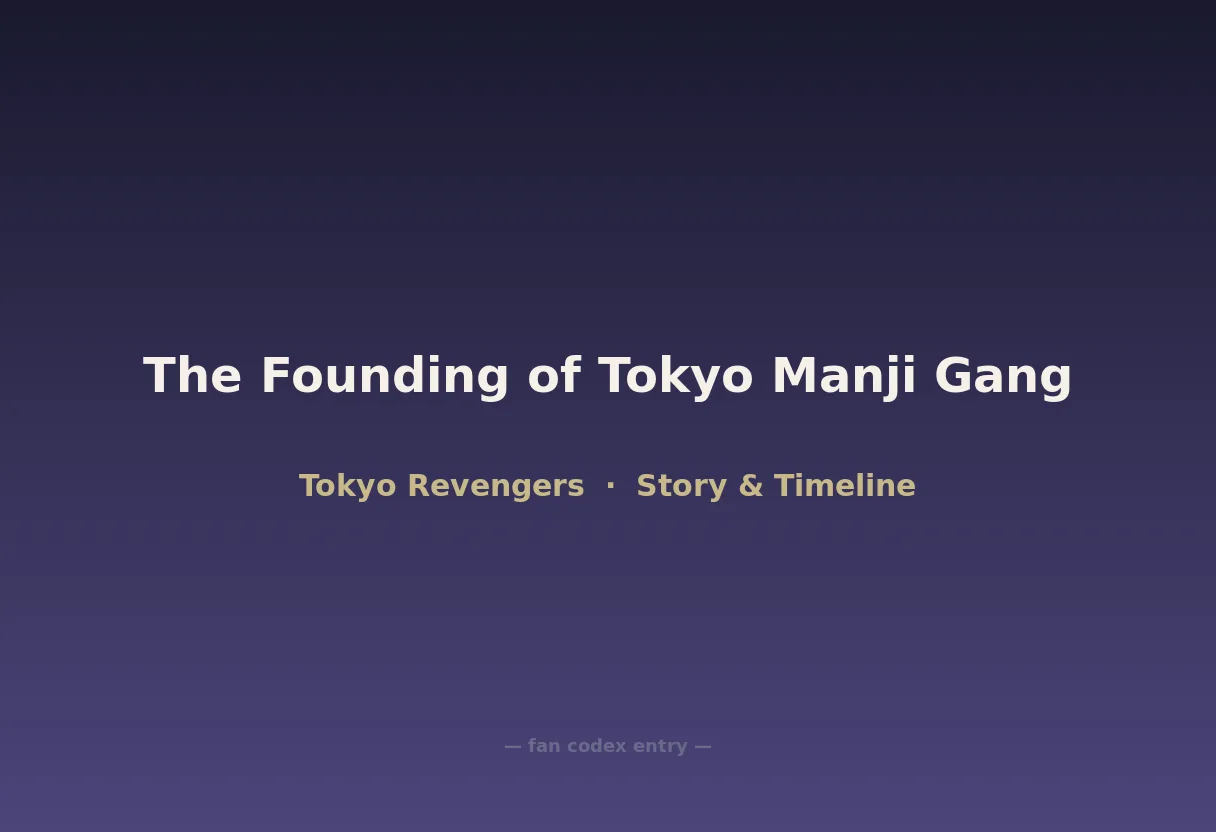 The Founding of Tokyo Manji Gang